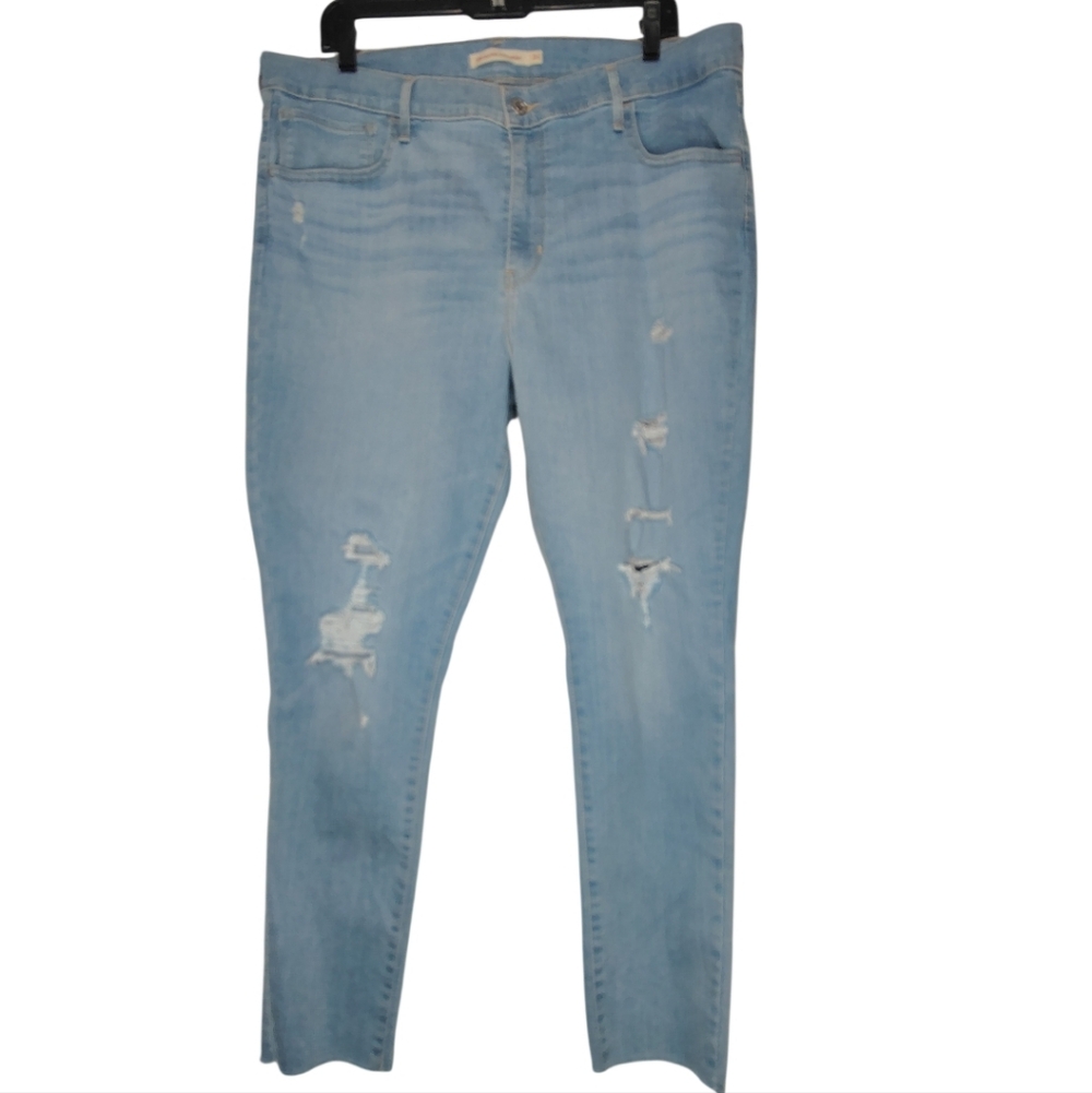 Levi's Women's 720 High Rise Super Skinny Jeans Blue Size 18 W34 L28 - Picture 6 of 12
